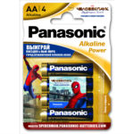 Батарейка PANASONIC LR6 AA Alkaline Power Spiderman blist 4 (6348037)