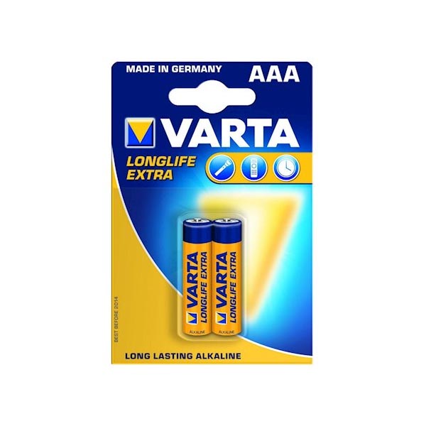 Батарейка VARTA LR03 4103 AAA EXTRA LongLife blist 2