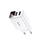 USAMS US CC073 T17 Dual USB LED Display White (без кабеля) (56317891)