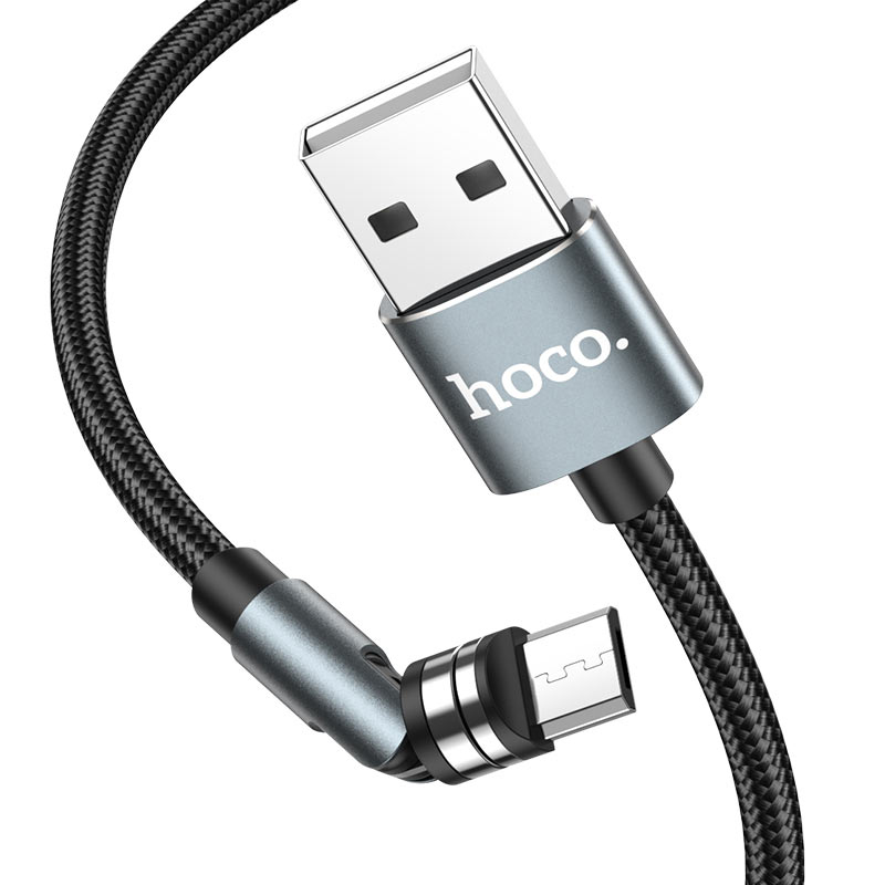 Кабель HOCO U94 USB AM на Micro 2,4A 1.2m Black магнитный