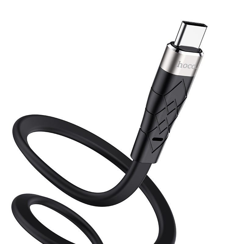 Кабель HOCO X53 USB AM на Type-C Ange silicone 3A 1m Black