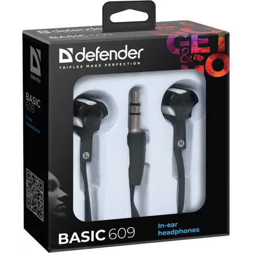 Навушники DEFENDER Basic-609 black white