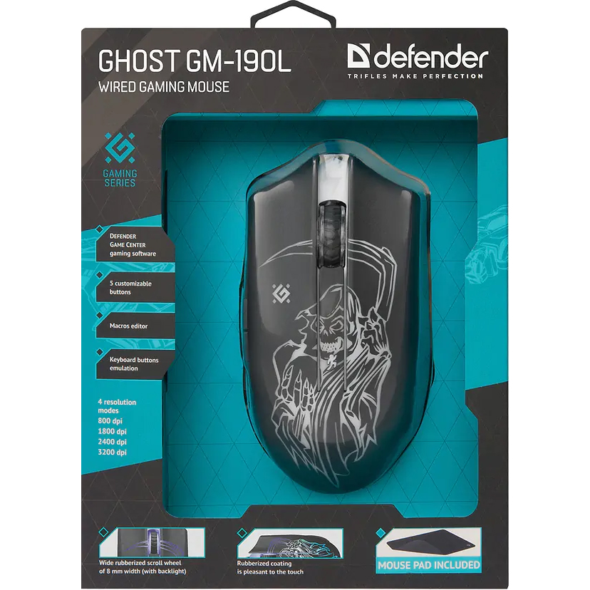 DEFENDER Ghost GM-190L 6 кн 3200dpi (56321205)