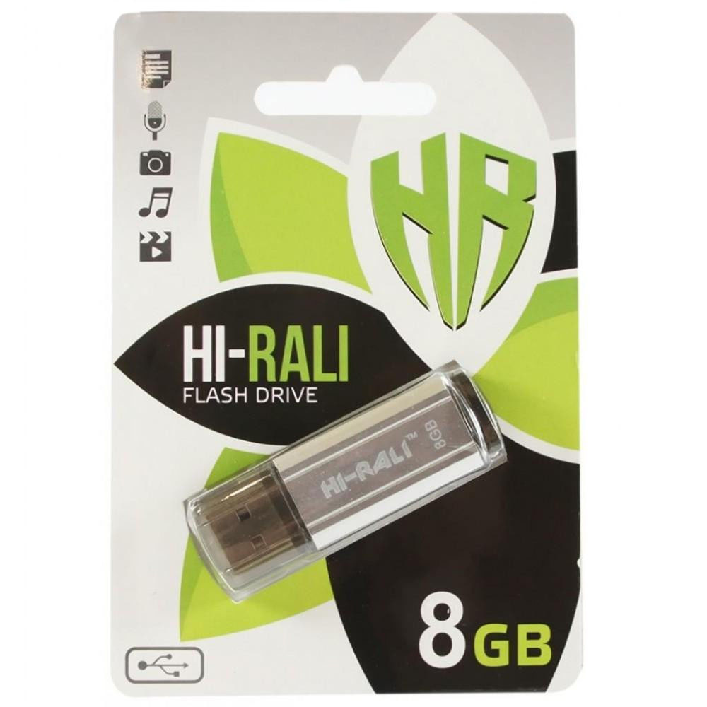 Флешка HI-RALI 8 ГБ Stark series Silver (56317742)
