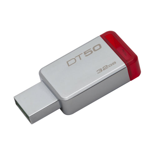 Флешка KINGSTON DT 50 32 ГБ Metal Red USB 3.1 (56318200)