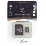 Карта пам'яті micro SDHC T&G 128GB Сlass 10 (с адаптером)
