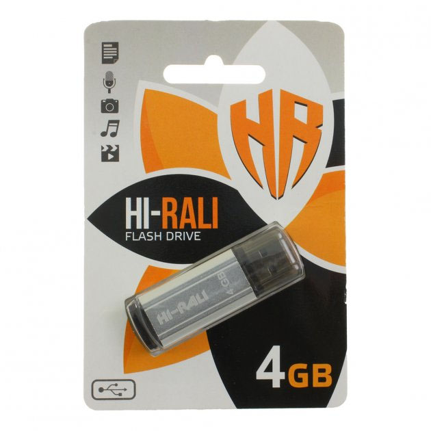 Флешка Hi-Rali 4GB Stark silver (56317515)