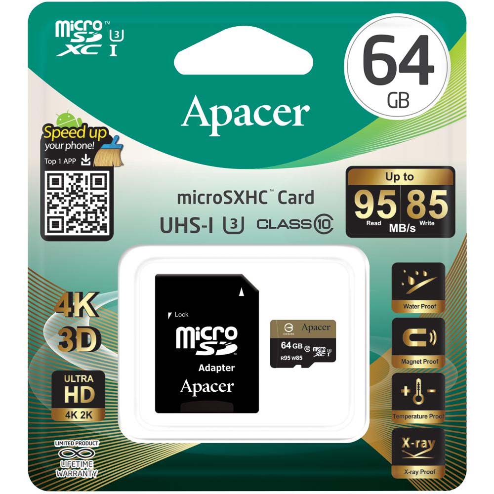 Карта пам’яті APACER Micro SD 64 GB class10 (56319348)