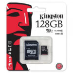 Карта пам'яті KINGSTON microSD 128 GB UHS Class 10 + SD адаптер