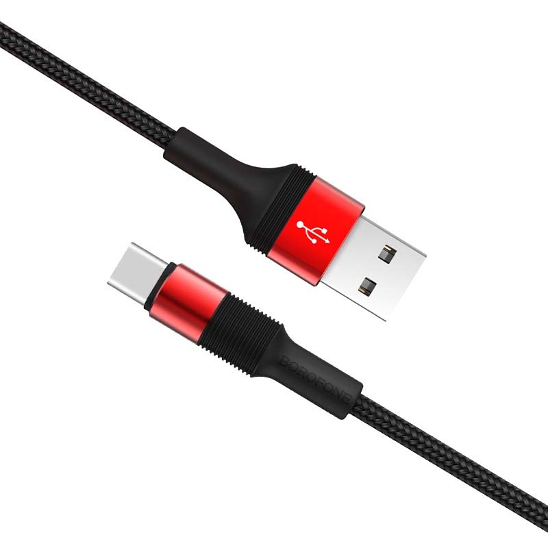 BOROFONE BX21 Outstanding USB AM – Type C 3A 1m red (56319038)