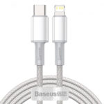 Baseus High Density Braided Data Cable Type C на iphone PD 20W 1м PD(Power Delivery) White