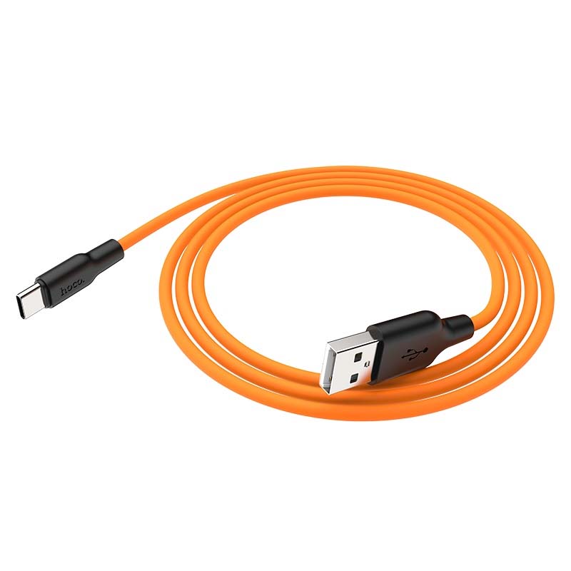 HOCO X21 Plus Fluorescent Silicone USB AM – Type C 2