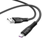 HOCO X67 USB AM на Type C Nano silicone 5A 1m Black