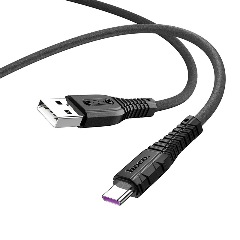 HOCO X67 USB AM на Type C Nano silicone 5A 1m Black (56320339)