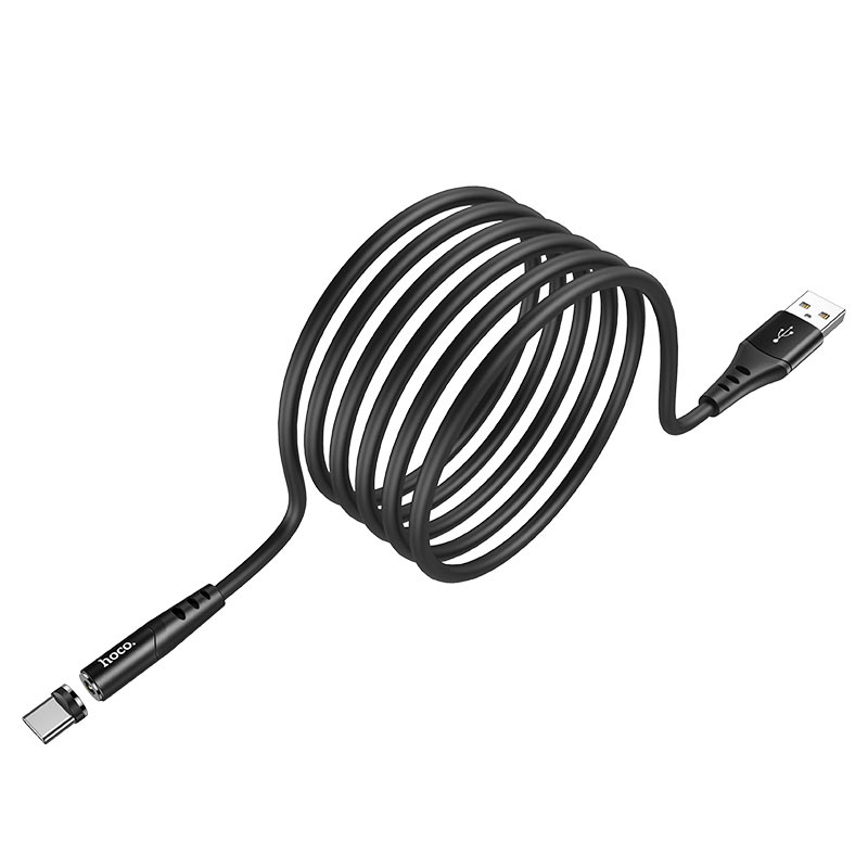 HOCO X60 USB AM на Type C Honorific silicon 2A 1m Black магнитный (56320338)