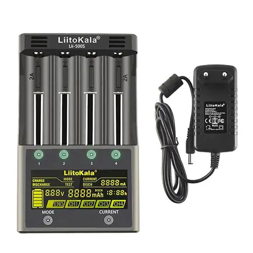 LitoKala Lii-500S 1-4эл Ni/Li LCD Тест ёмк Павер Банк (56321341)
