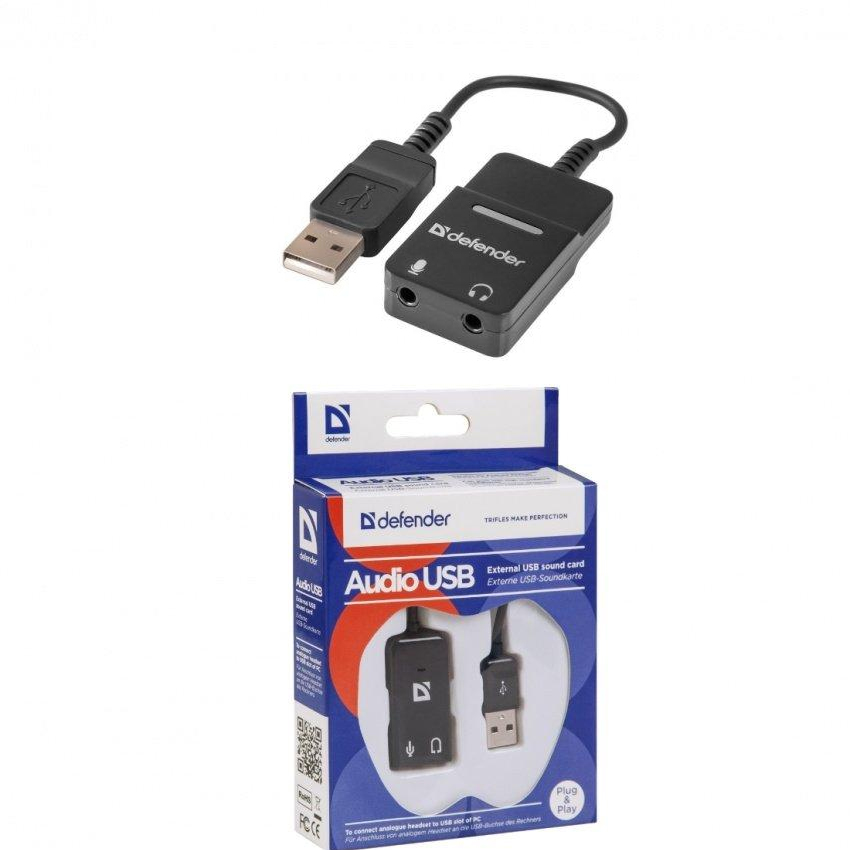 DEFENDER переходник 2 мini jack – USB (6103749)