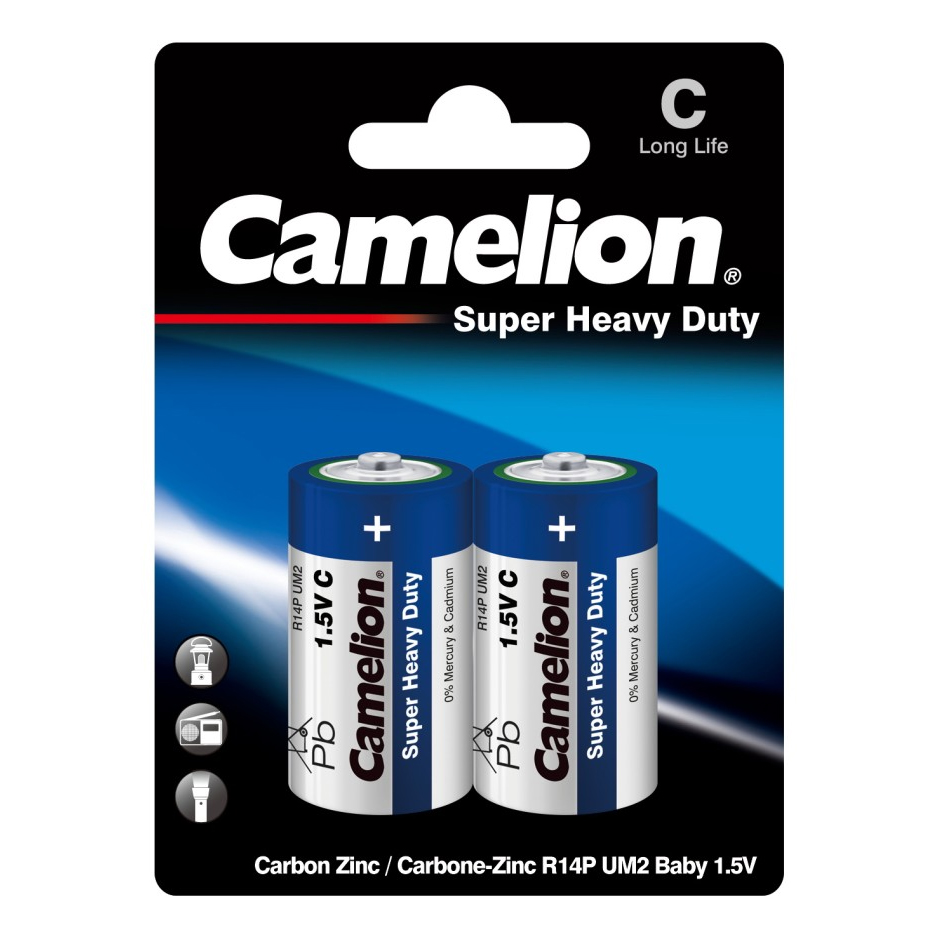 Батарейка CAMELION R14 C 2 BL Blue (6105202)