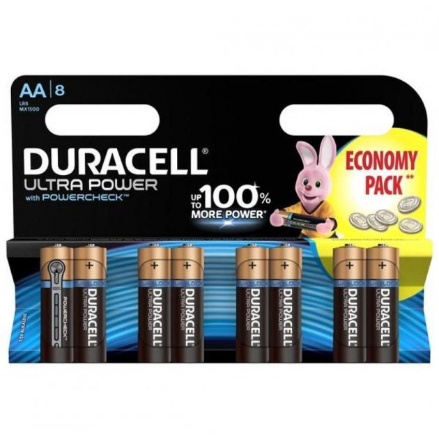 Батарейка DURACELL AA LR06 MX1500 ULTRA 8шт (56319712)