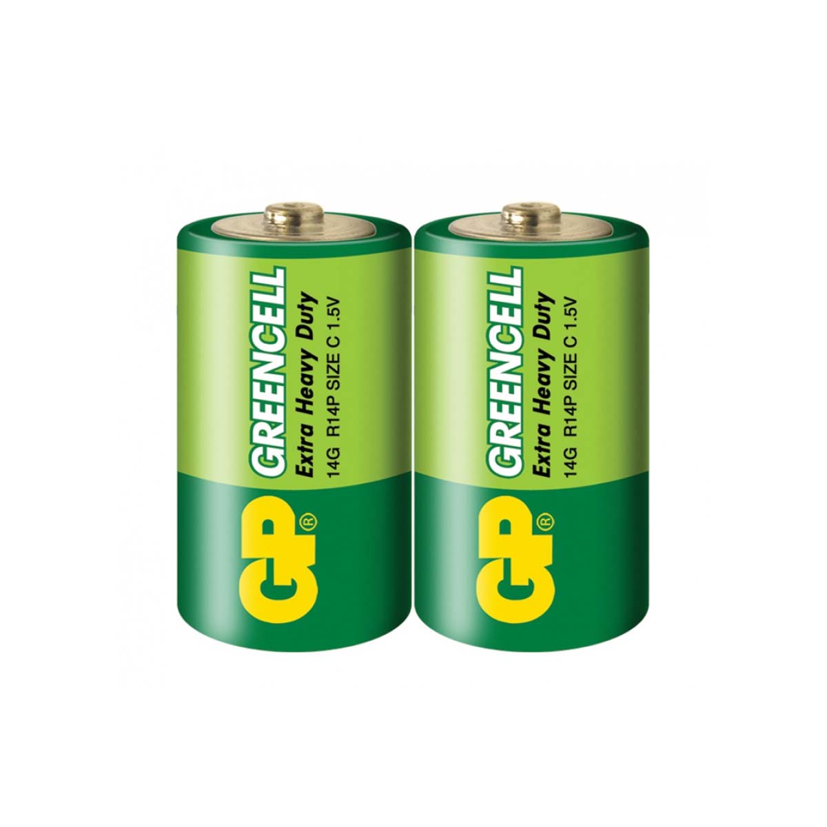 Батарейка GP R14 C 14AUC2 Greencell shrink 2 (56308253)