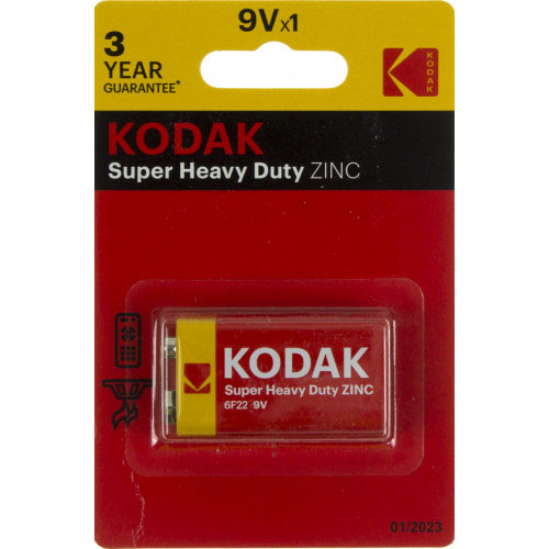 Батарейка KODAK 6F22 крона EXTRA HEAVY DUTY blist (27059)