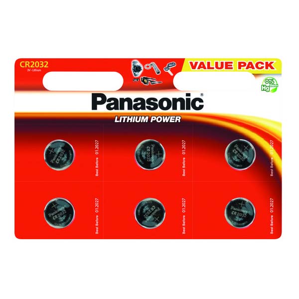 Батарейка PANASONIC CR 2032 blist 6 (6046651)