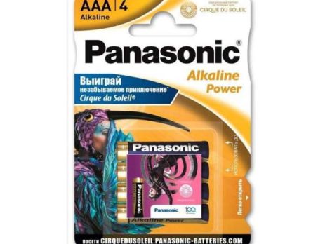 Батарейка PANASONIC LR03 AAA Alkaline Power Cirque Du Soleil blist 4