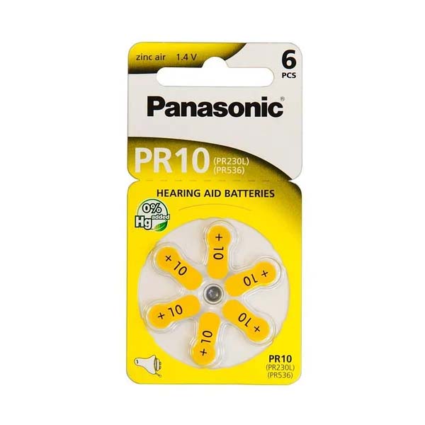 Батарейка PANASONIC PR10 PR70 Zinc Air bl6 (6204122)
