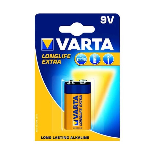Батарейка VARTA 6LR61 4122 крона EXTRA LongLife blist (5733705)