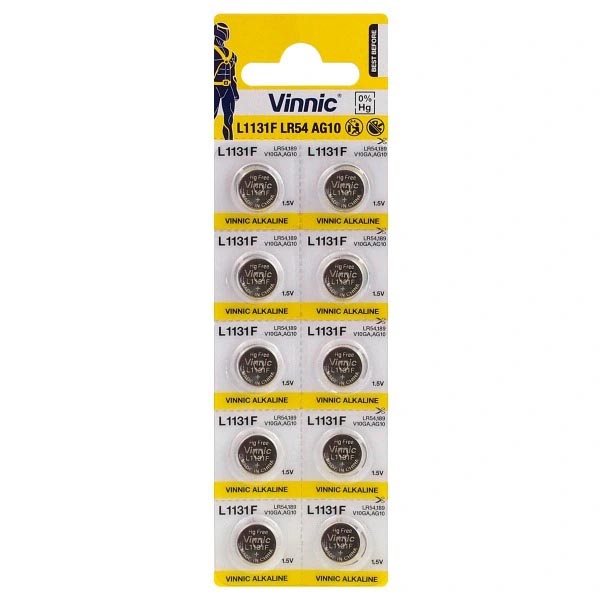 Батарейка VINNIC AG10 LR1130 bl10 (56309863)