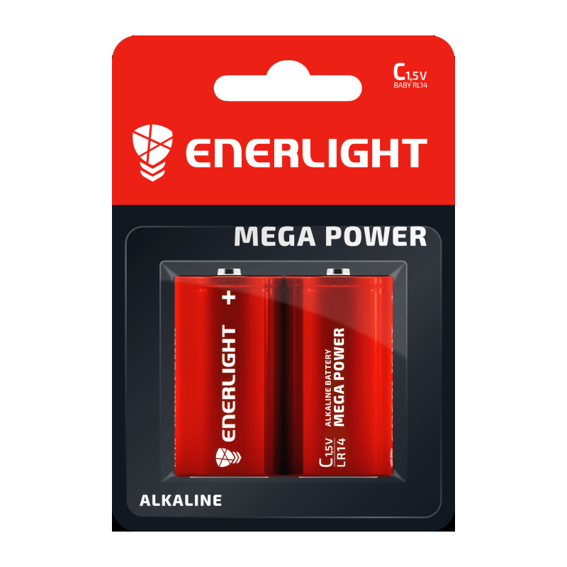 Батарейка ENERLIGHT LR14 C MEGA POWER BL2 (56318220)