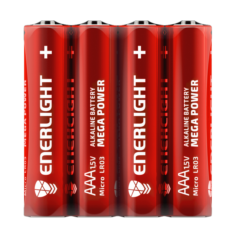 Батарейка ENERLIGHT LR3 AAA MEGA POWER shrink4 (56318224)
