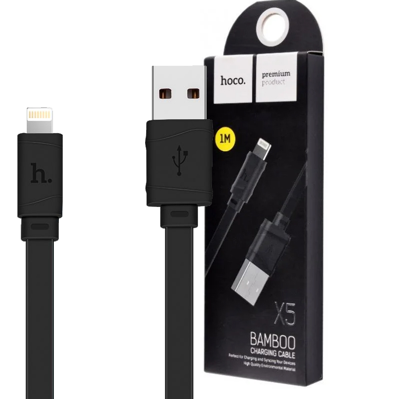 HOCO X5 USB – lightning iphone BAMboo 1м black (56316897)
