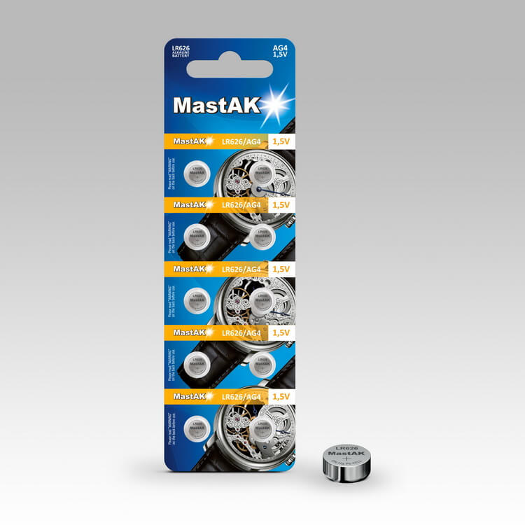 Батарейка MASTAK AG4 377 LR626 bl10 (56304850)