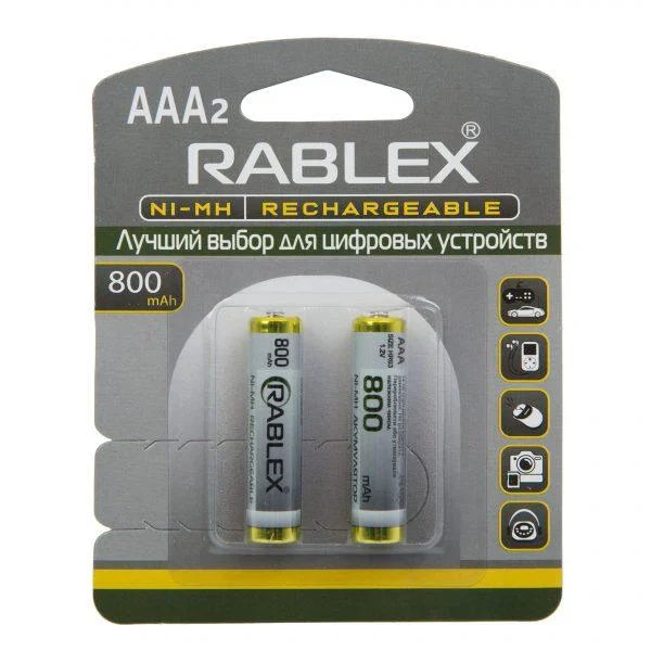 Rablex Ni-Mh AAA HR03 800mAh 2bl (56319663)