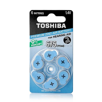 Батарейка TOSHIBA 675 PR44 bl6 (6161681)