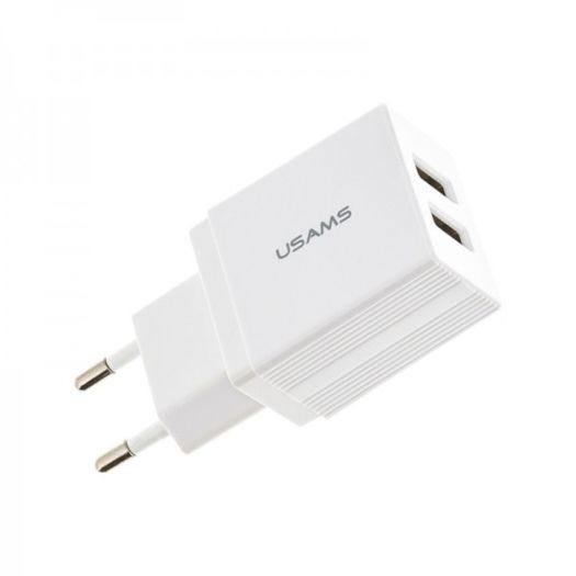 USAMS US CC090 T24 2.1A Dual USB White (56317511)
