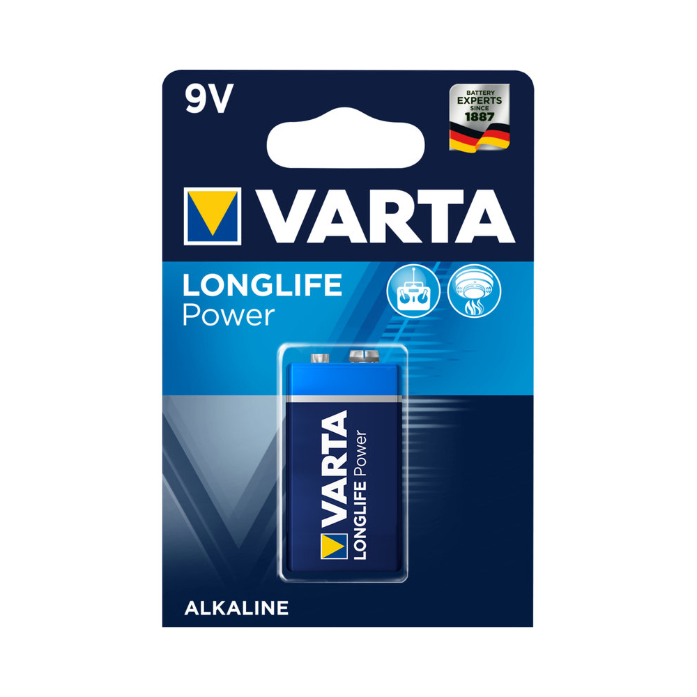 Батарейка VARTA 4922 6LR61 крона LONGLIFE Power 1 blist (56316130)