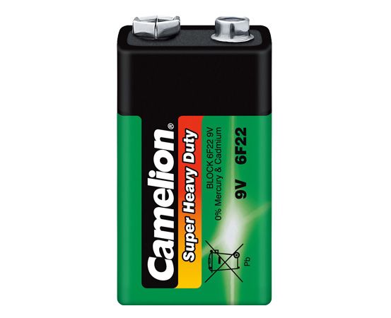 Батарейка CAMELION 6F22 крона green shrink (5876711)