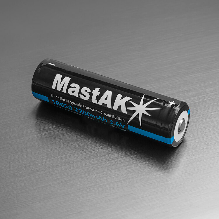MastAK 18650 2200 mAh 3.6V Li-on + плата защиты (56315255)