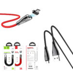 USB - Micro USB HOCO U75 black 3A магнитный 1