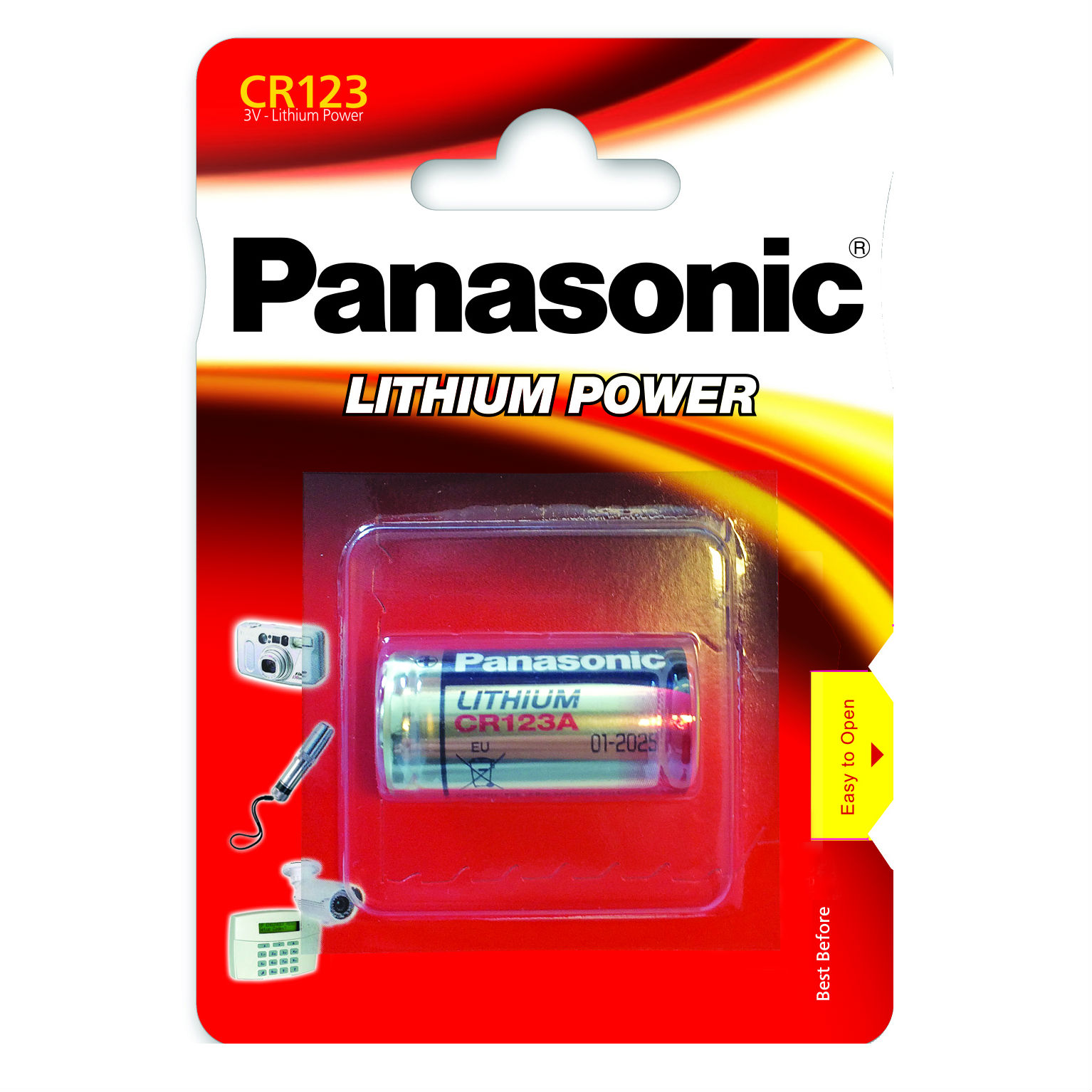 Батарейка PANASONIC CR123A 3V blist (6083)