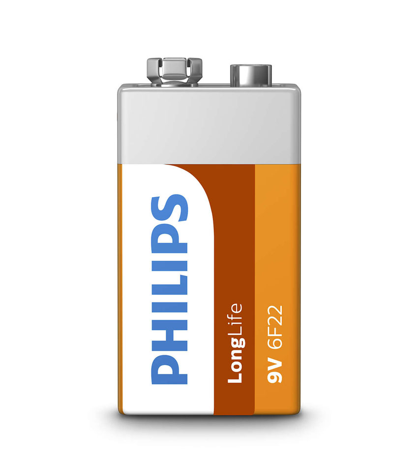 Батарейка Philips 6F22 9V крона longlife shrink (56317474)
