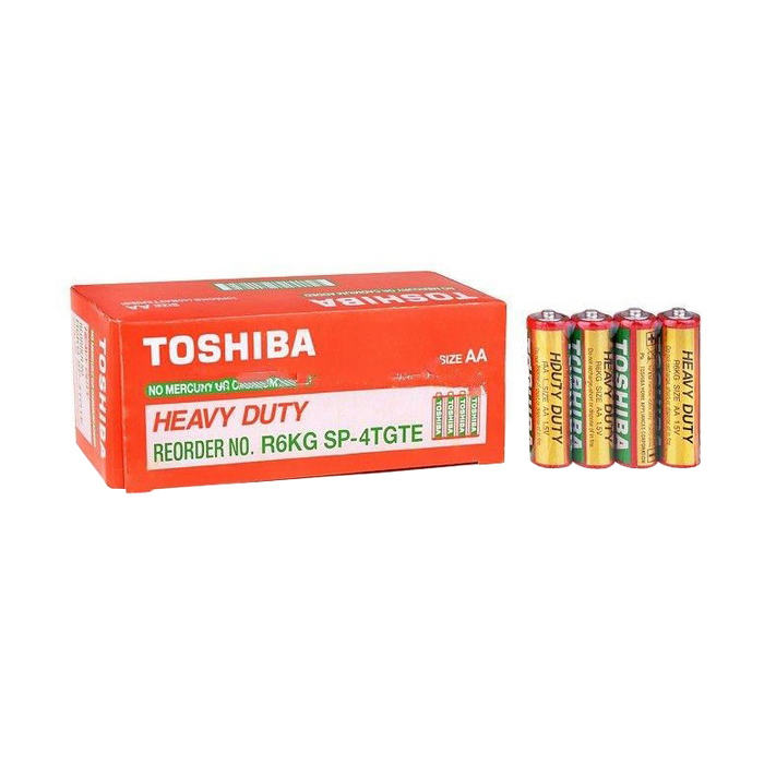 Батарейка TOSHIBA R6 AA HEAVY DUTY shrink 4 (16063)