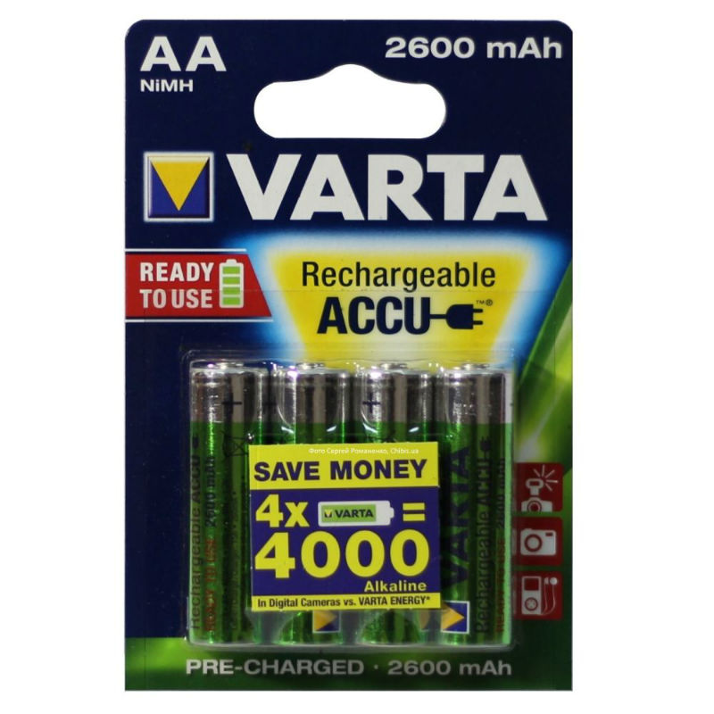 Varta AA HR6 2600 mAh Ni-Mh Redy To Use 5716 blist 4 (56312315)