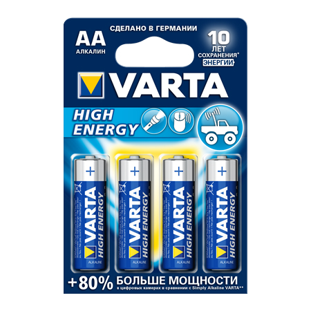 Батарейка VARTA LR06 4906 AA High Energy blist 4 (5517625)
