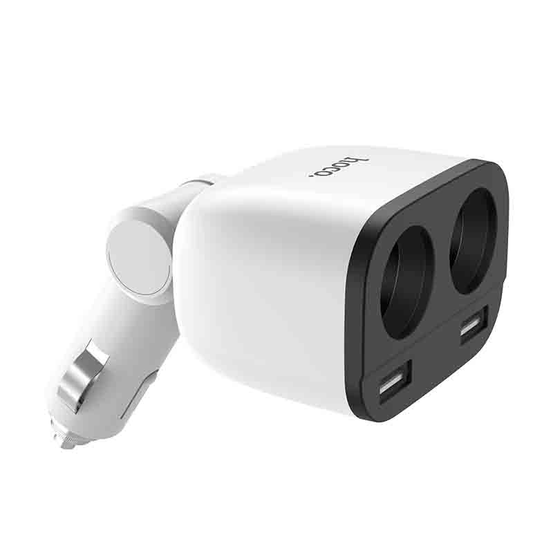 Hoco Z28 Power Ocean 2 Lighter Plugт160W 2USB 31A LCD White (56318743)