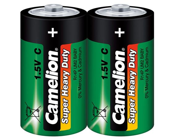 Батарейка CAMELION R14 C shrink 2 green (5876772)