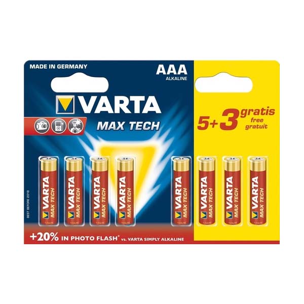 Батарейка VARTA LR03 4703 AAA Maxi Tech New blist 8 (56313555)