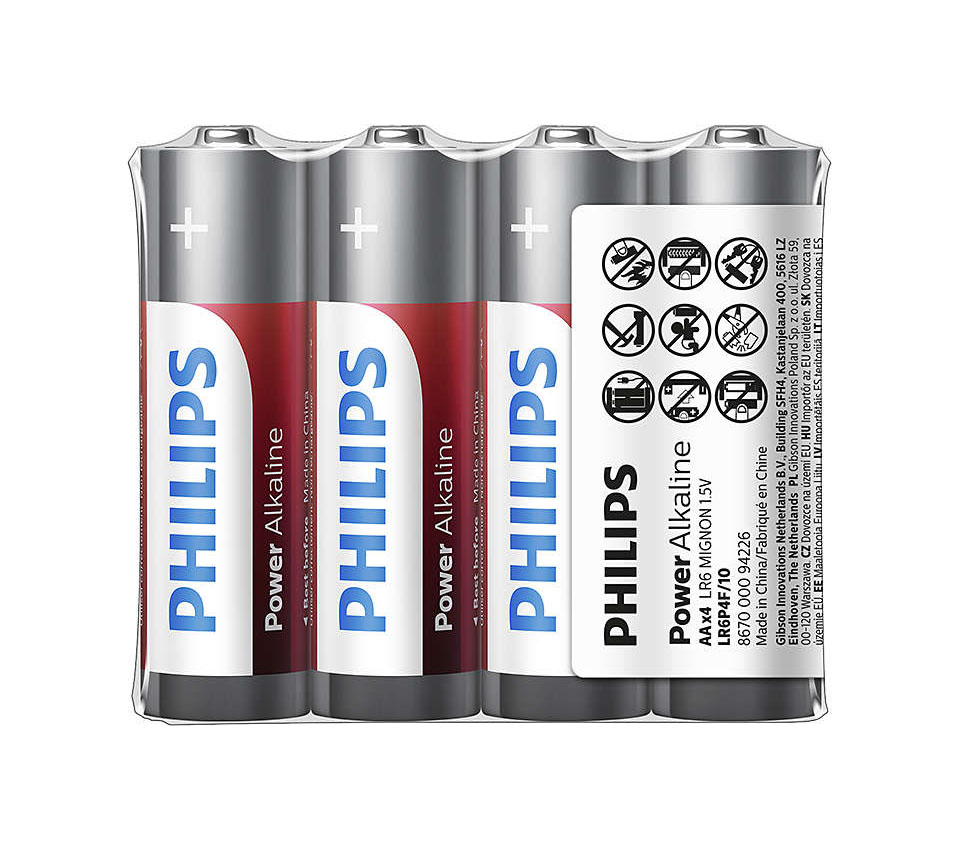 Батарейка PHILIPS LR3 AAA Power Alkaline shrink 4 (6359899)